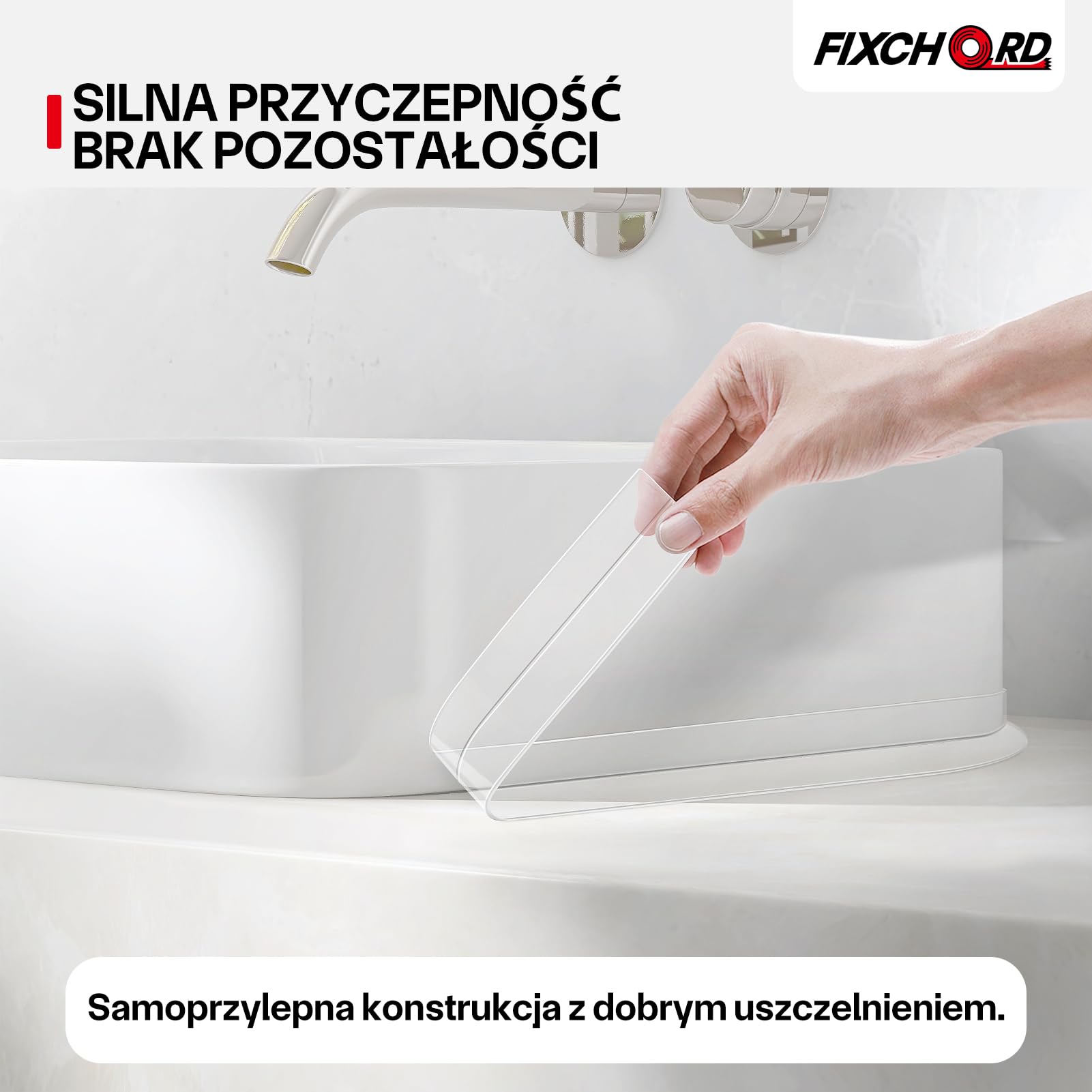Samoprzylepna taśma uszczelniająca, 1 rolki taśma uszczelniająca, Wodoodporny, Przezroczysty Taśma uszczelniająca do kuchnie, łazienki, toalety z narzędziem uszczelniającym 3.2m*38mm