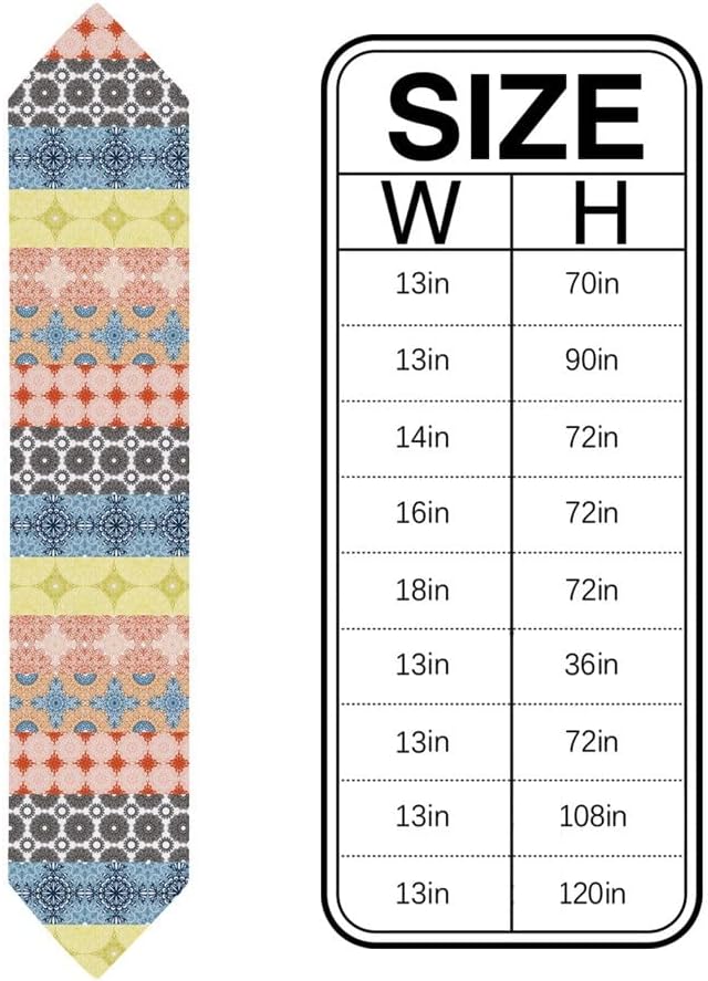 Bohemian Ethnic Table Runners Holiday Wedding Decor Dinning Table Cover Christmas Decorations Table Cloth(46x183cm)