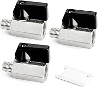 Vista 13 de GASHER 6 piezas de válvula de bola de latón mini de 1/4 pulgada, interruptor de apagado, rosca NPT de 1/4 pulgada macho x hembra para tubo de ajuste