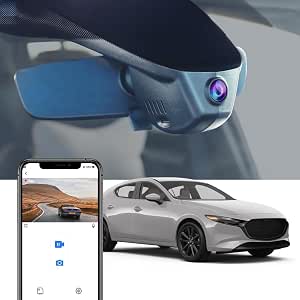FITCAMX Dashcam 4K WiFi Per Mazda 3 (2019-2022) E CX-30 (2020-2022) - Telecamera Nascosta Con Visione Notturna E Scheda 64GB - 2