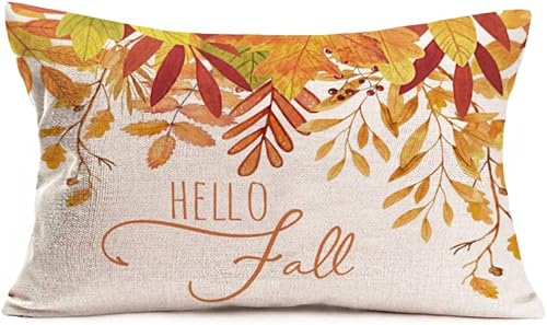 Fukeen Fundas de almohada lumbar de 12 x 20 pulgadas color azul con árbol de Navidad verde Papá Noel Ho decoración de casa de campo fundas de cojín