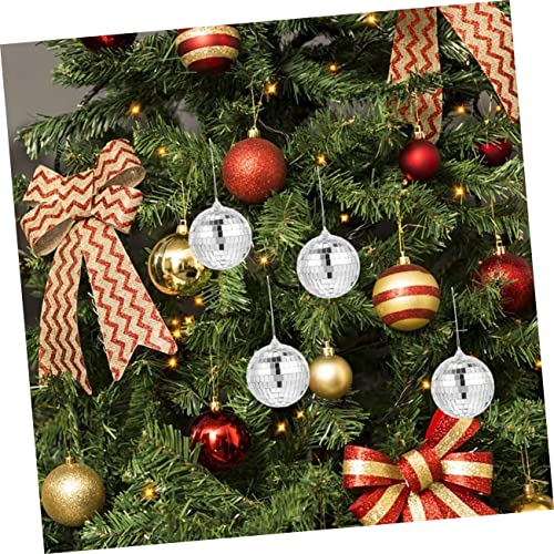 Ornamentos espejados reutilizables ERINGOGO, 17 piezas para árbol de Navidad, bolas disco decorativas vibrantes y reflectantes para celebraciones navideñas y festivas miniatura 5
