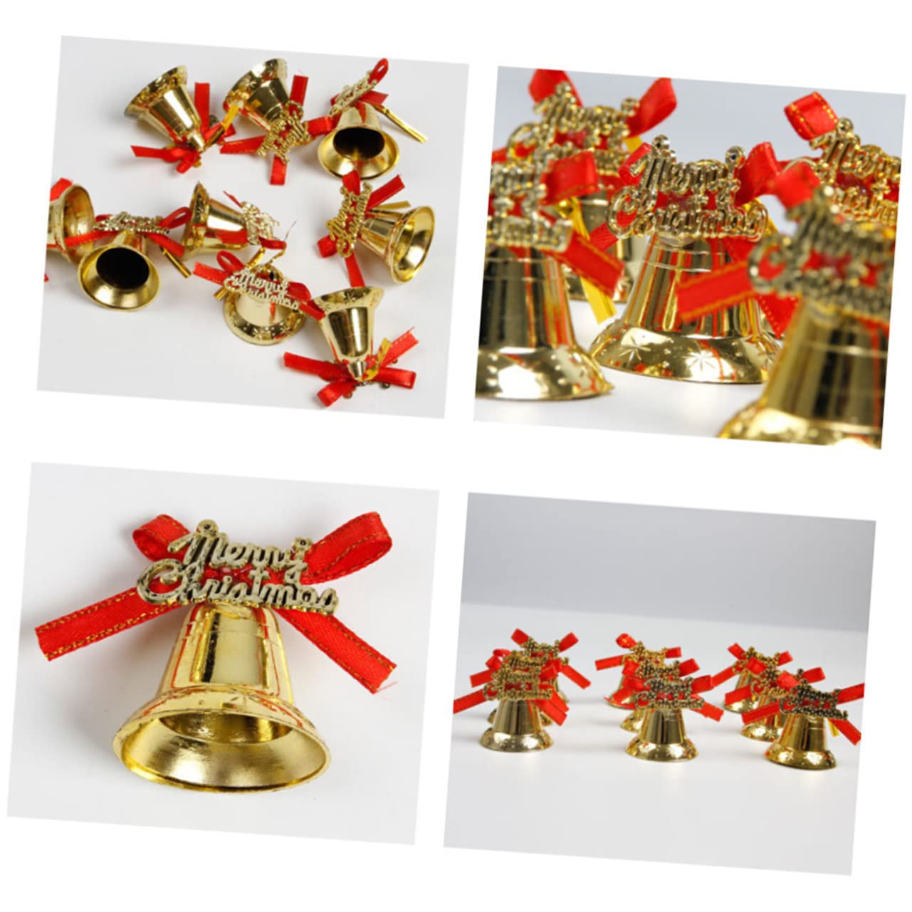 Amosfun 63 Pezzi Addobbi per l'albero di Natale ciondoli campana di Natale ornamento di campana di tintinnio christmas tree xmas tree campana dell'albero di natale campane di natale