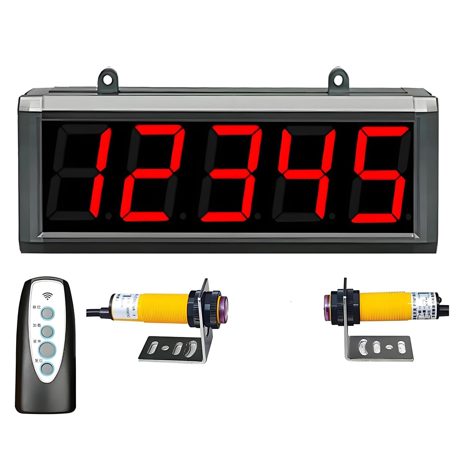 Compteur Numérique Automatique, Compteur LED Numérique 3" À 5 Chiffres avec Télécommande, Plage De Comptage De 1 À 99 999, Distance De Détection du Capteur : 5 m, pour Usine