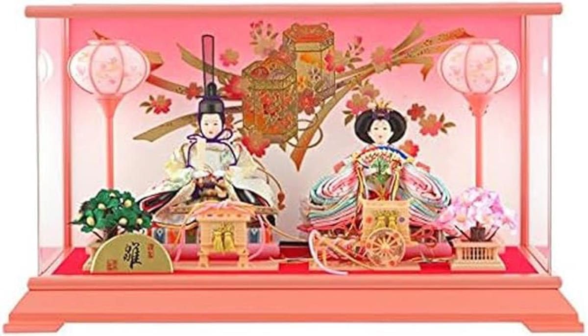 雛人形 コンパクト ひな人形 雛 ケース飾り 親王飾り 清玉作 芥子親王