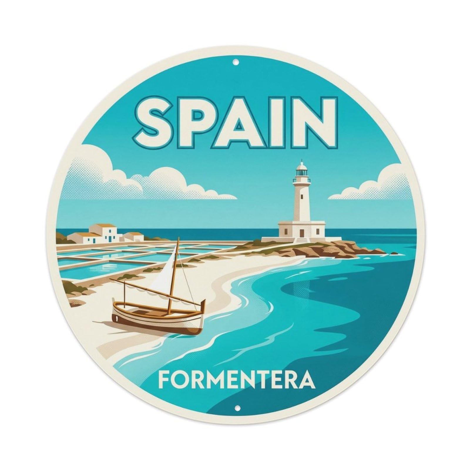 Ibiza Formentera Spain Travel Destination Metal Tin Sign