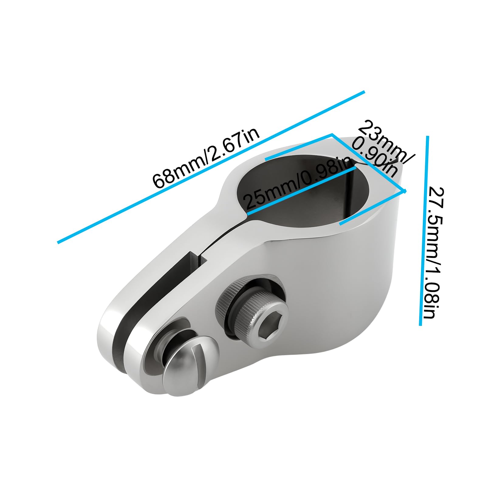 ECSiNG Lot de 2 Supports Coulissants à Mâchoires en Acier Inoxydable 316 Compatible avec Bimini L'installation sur Toit