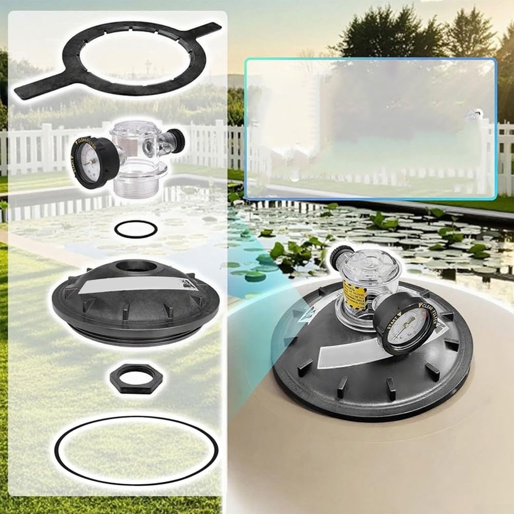 Kit de fermeture de rechange pour filtre de piscine Triton en fibre de verre 21,6 cm Filetage butée TR100C TR140C Pièces de spa