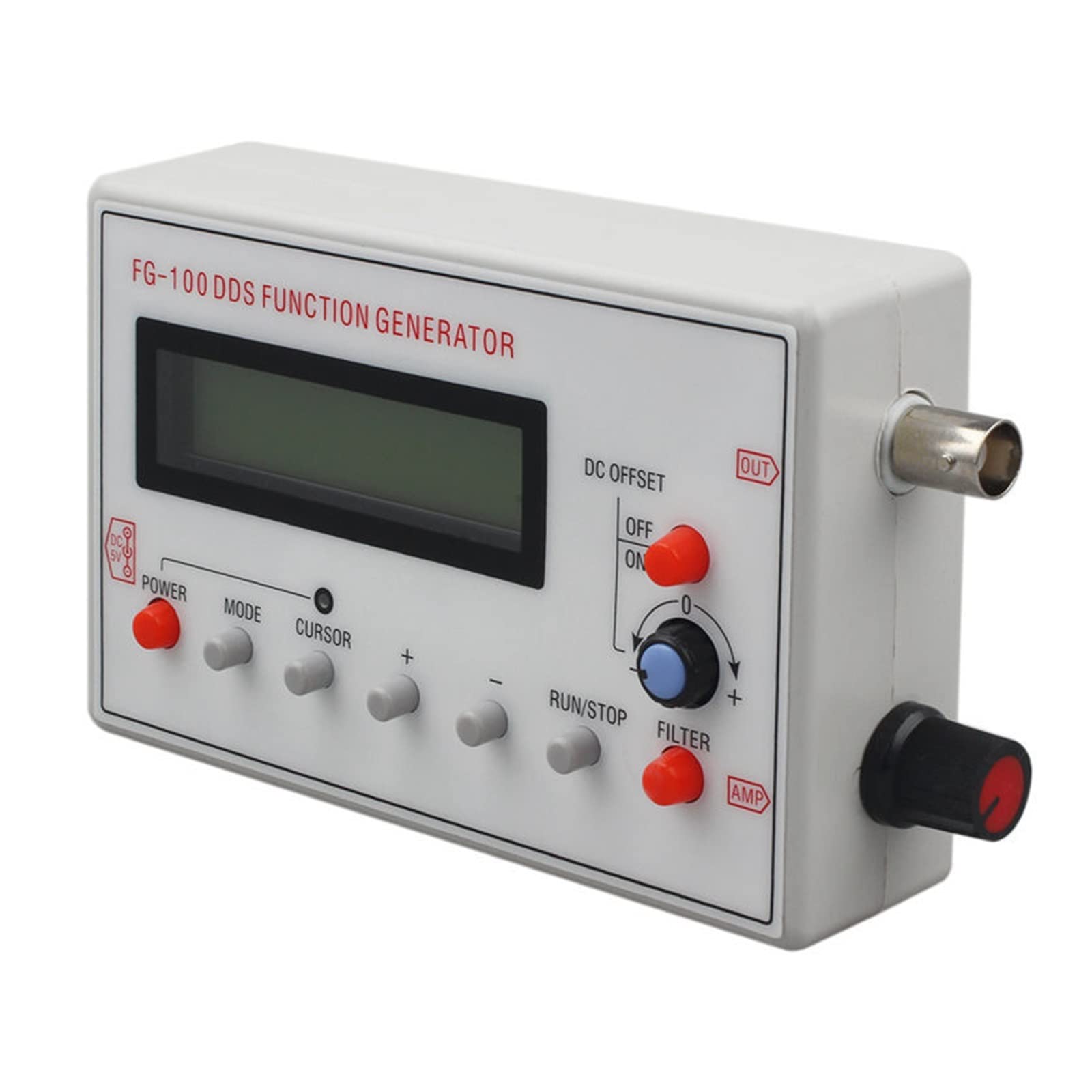 Generador de señal de corriente FG-100 DDS Función Generador de señal Contador de frecuencia 1Hz - 500KHz