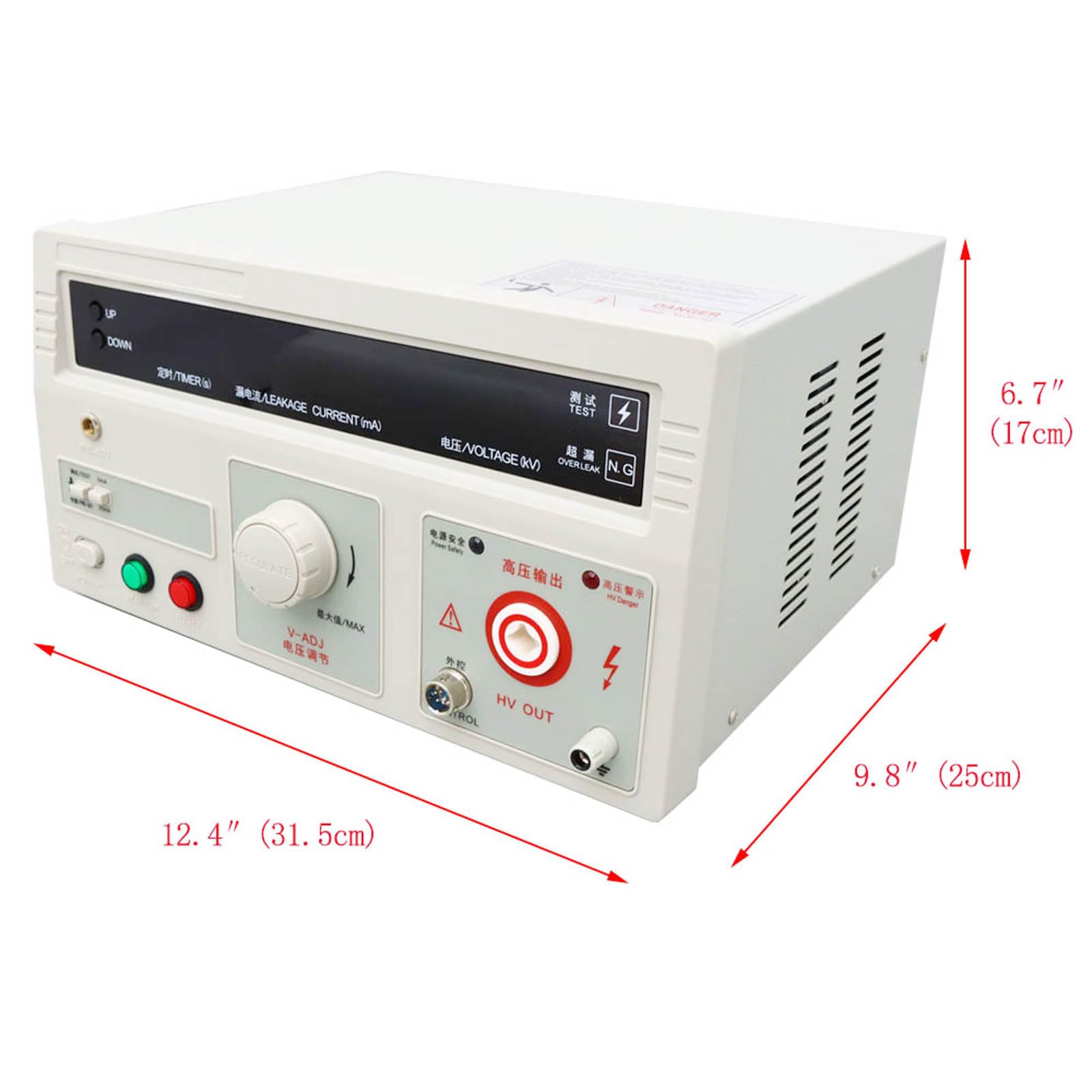 WYDDDARY Withstand Hi-Pot Tester RK2671AM 220V 10KV AC/DC Voltage Withstand Test Instruments 100VA Hi-Pot Insulation Resistance Testing Tool LED Digital Display Hipot Tester