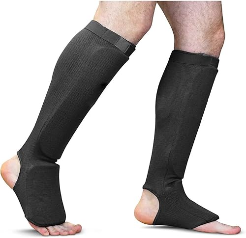 Miniatura 5 de Taekwondo Cloth Calf Shin Instep Protector Guards, Boxing Martial Arts MMA Training Foot Protective Gear for Men Women Kids Sparring Muay Thi