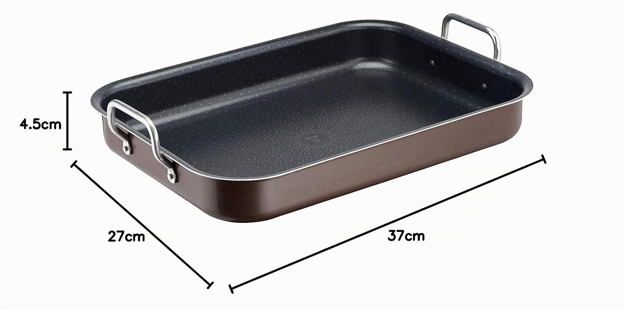Tefal J1605902 Success Auflaufform, professionell, mit Griffen, aus Aluminium, braun, 27 x 37 x 4.5 cm