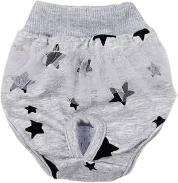 Amazon ふく福 可愛い ペット犬用 生理パンツ 犬用マナーパンツ 犬オムツ パンツ 犬用おむつカバー 犬の尿失禁 雌犬 月経 発情期用 お出かけ S ウエスト30cm グレー ふく福 紙おむつ 通販