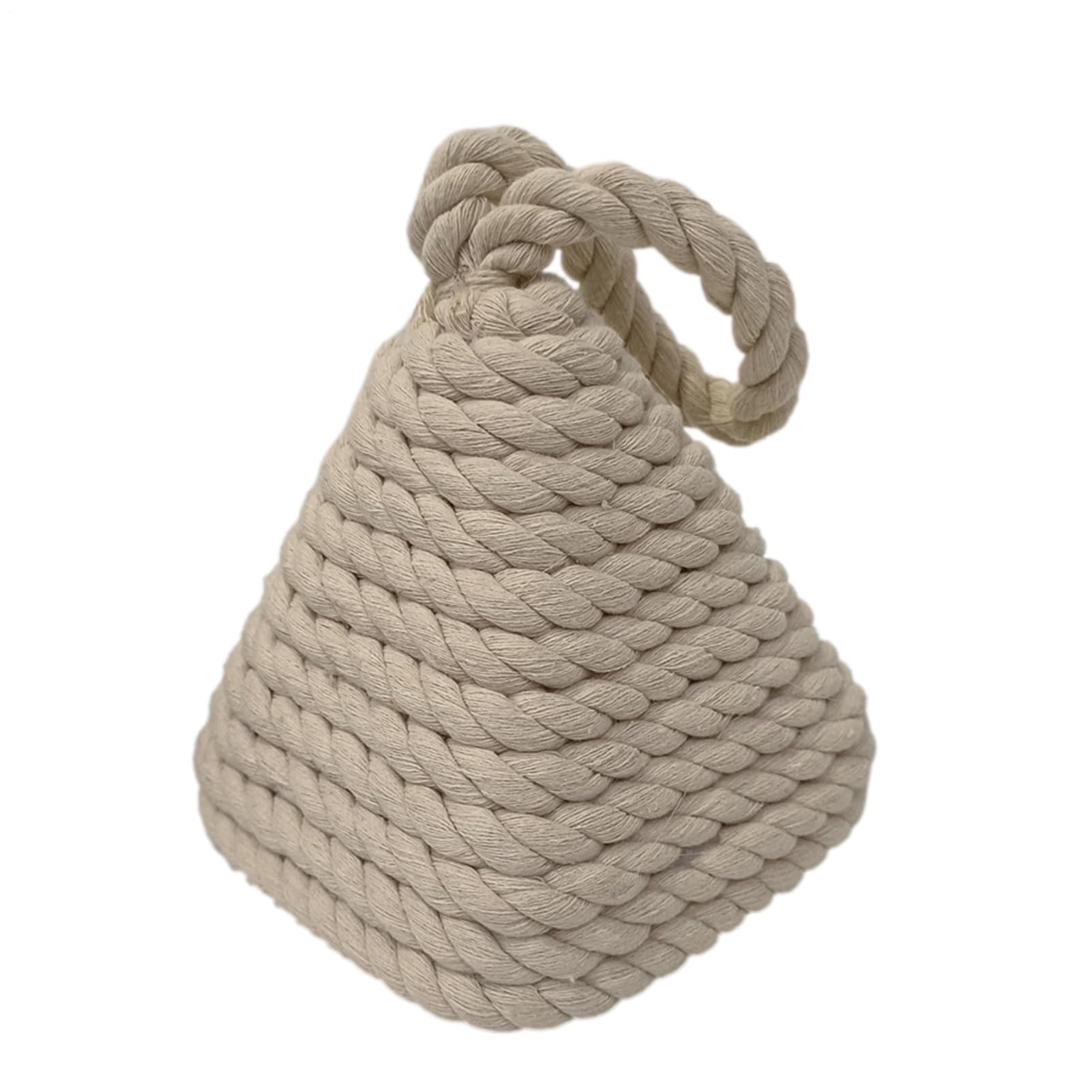 Tope de puerta – Tope de puerta de suelo, accesorio de mimbre natural | Tapón de puerta fiable de estilo náutico ancho, fácil de usar, antideslizante, tope de puerta de seguridad para suelos de mad