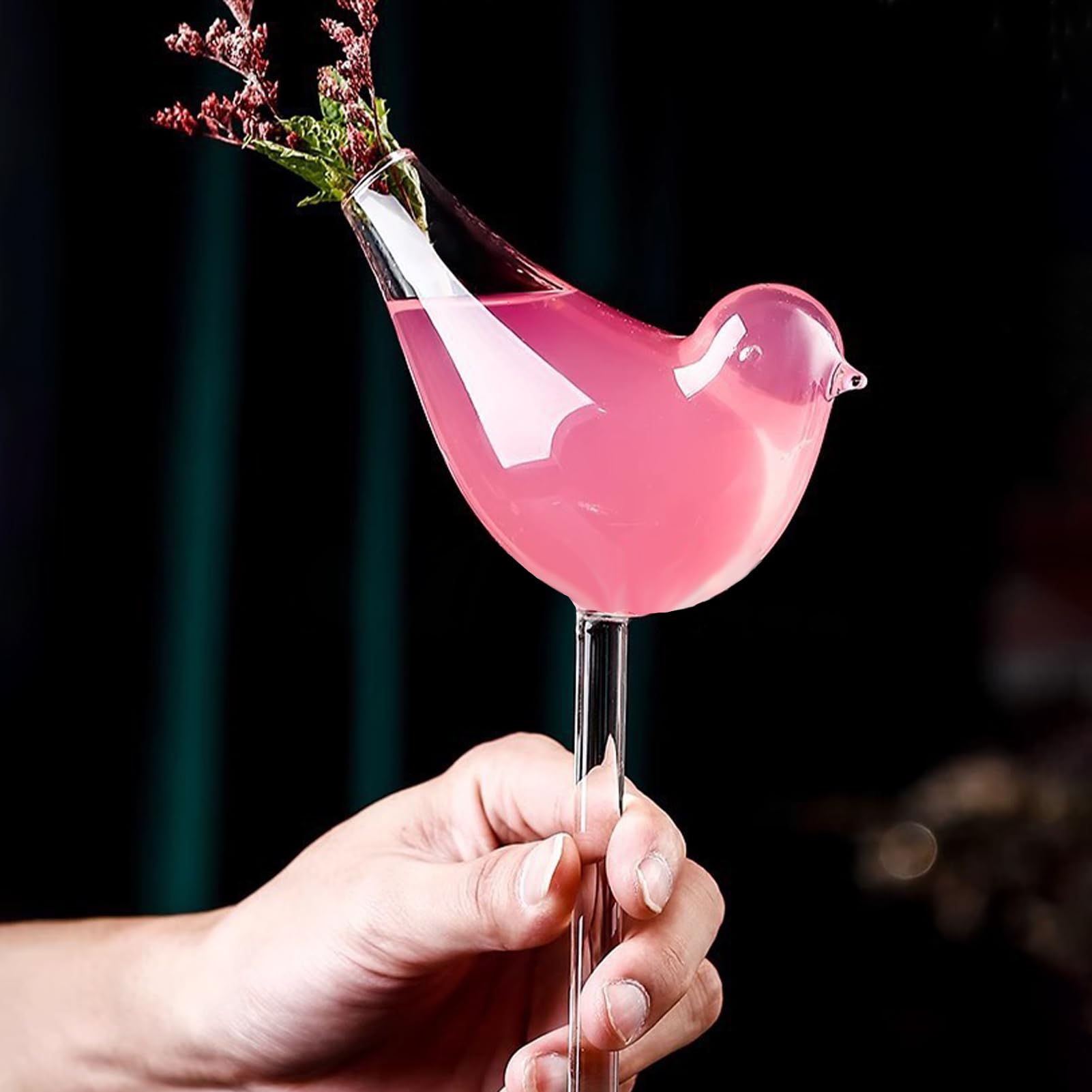 Copas de Cóctel, 2 Piezas de Vasos para Beber Pájaros, Copas Creativas de Copa de Champán, Taza de Jugo Transparente para el Hogar, Bar, Restaurante, Copas de Cóctel
