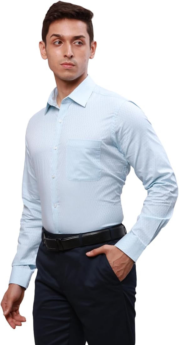 Raymond Men's Slim Fit Shirt (RMSX12775-P2_Light Petrol : Amazon