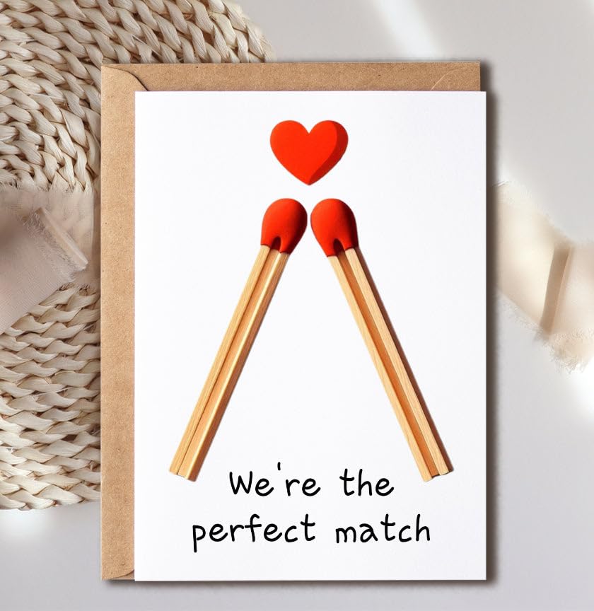 Valentinstagskarte „Love Doing Life With You“ – Handgefertigt, Romantisch, Inkl. Umschlag