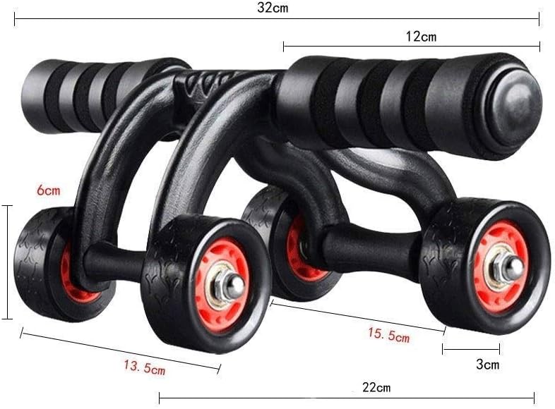 Abdominal Muscle Wheel - Roller for Exercise, Foldable Abs for Women and Men with Knee Pad Resistance