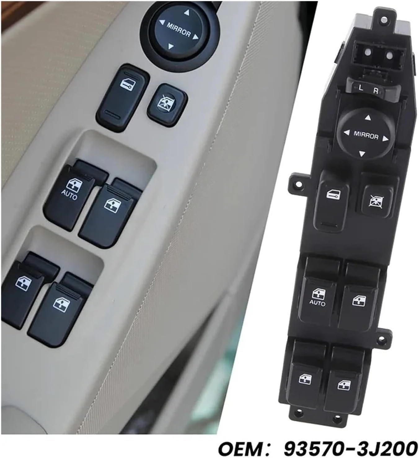 Compatible For Hyundai Veracruz 2007-2012 Driver Side Left Front Electric Master Window Switch Lift Button 935703J000WK 93570-3J000