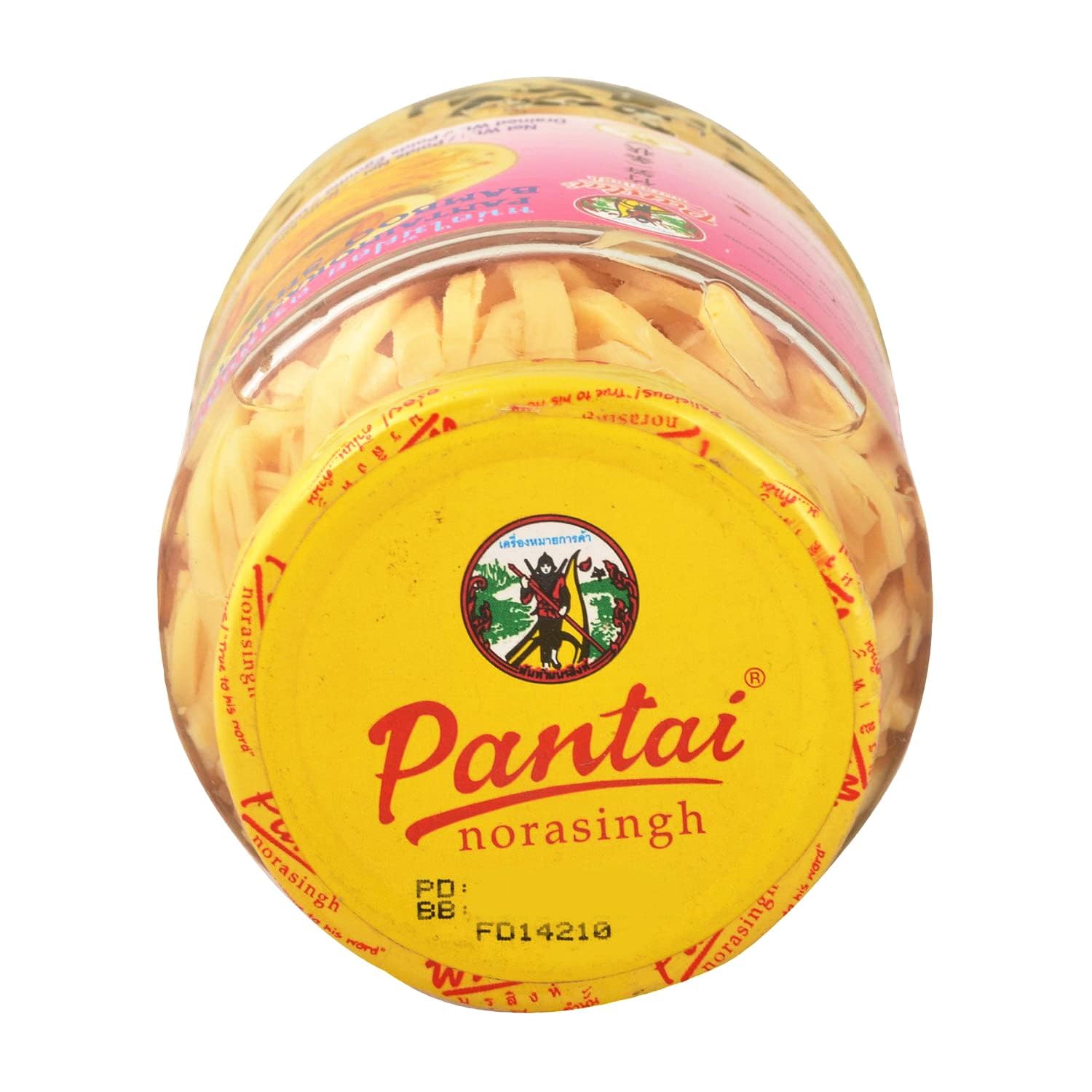 Pantai Norasingh Brand Bamboo Shoot Strips in Water, 454g Jar, Traditional Thai Ingredient 1