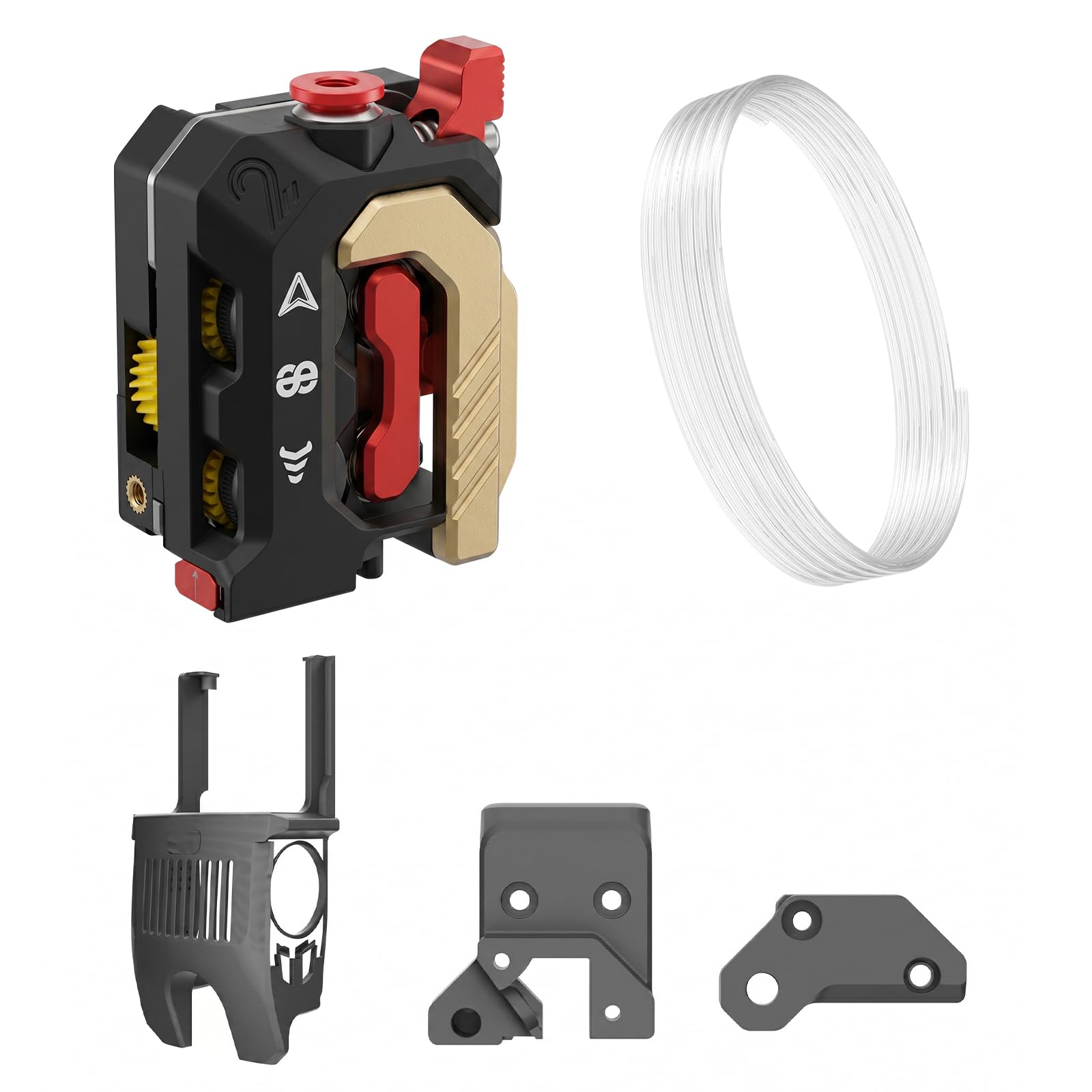 BCZAMD Akcesoria do drukarek 3D Upgrade DXC2 For Creallity K2/K2 Pro/K2 Plus: napęd na podwójne koła zębate z ukośnymi zębami, magnetyczna struktura zatrzaskowa – precyzyjne cięcie – zapewnia stabilne