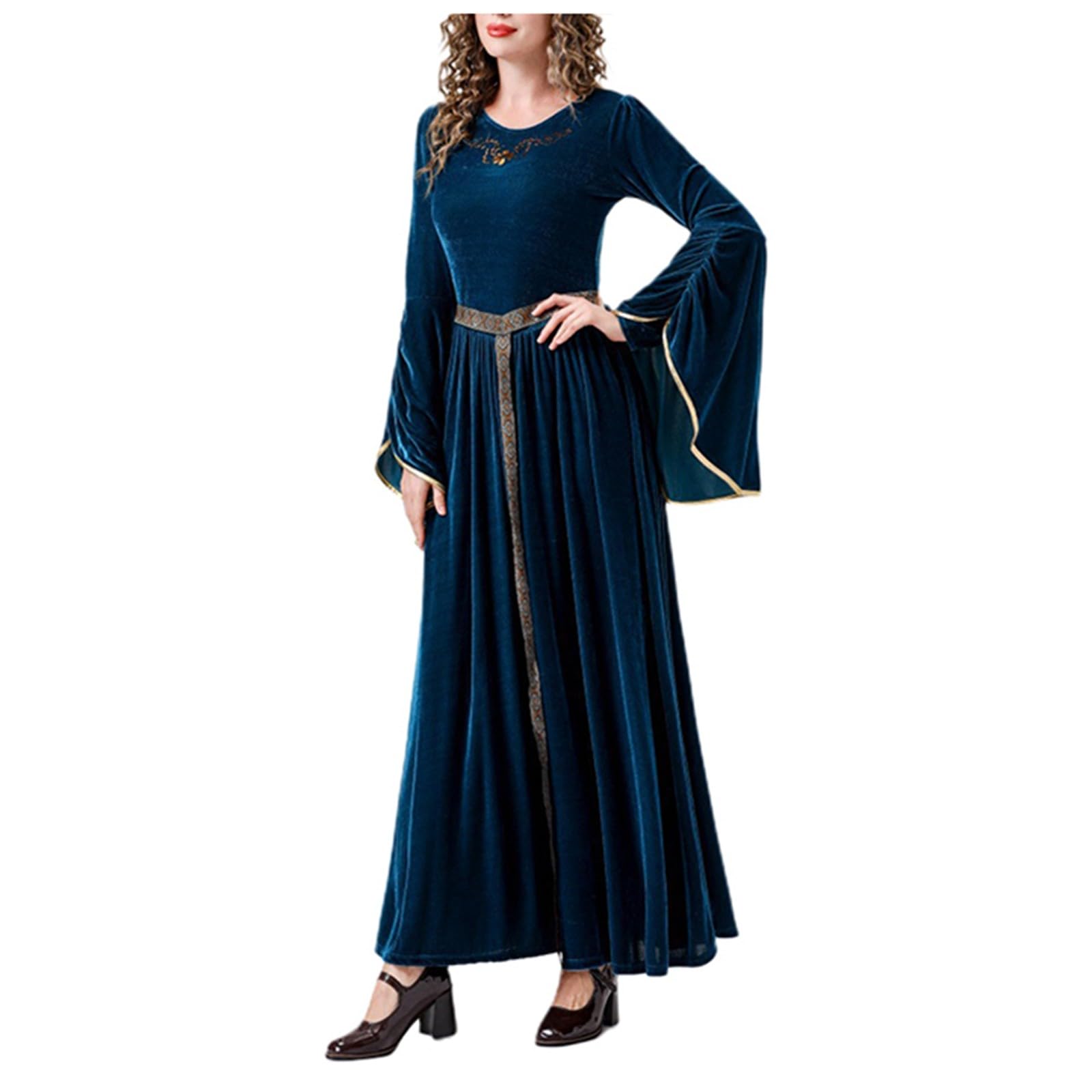 Generisch 2025 Abito medievale da donna, costume lungo per adulti, spettacoli sul palcoscenico, feste a tema, cosplay costume anime giapponese, kimono