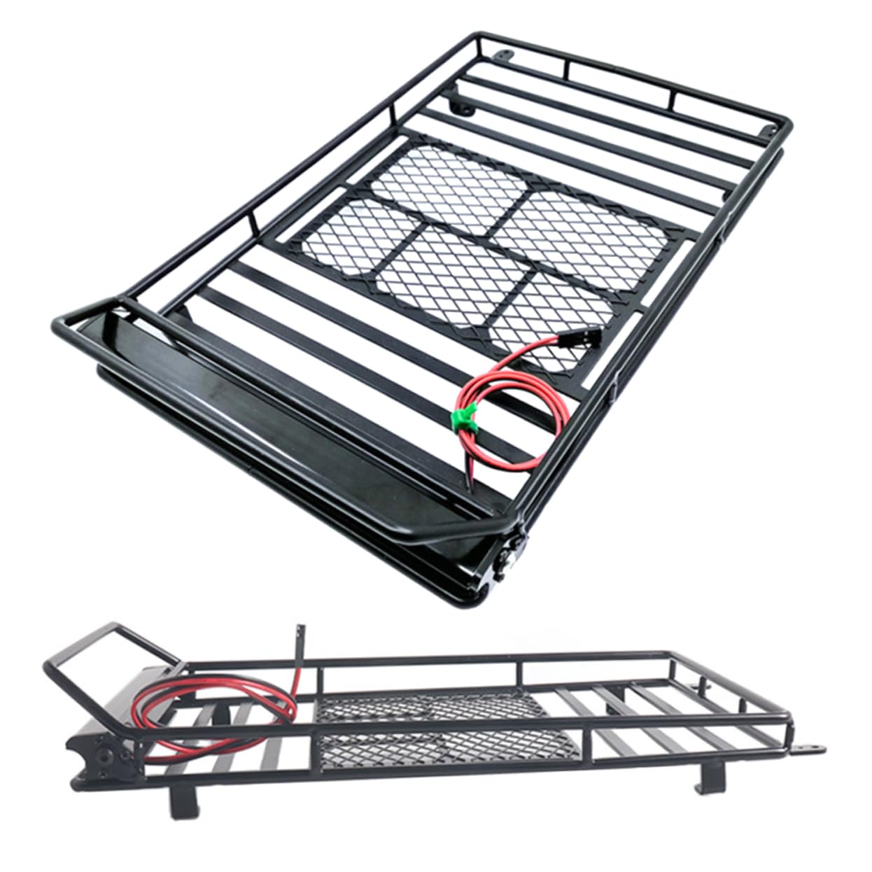 MAGICLULU Crawler Durable Luggage Holder Rack with Light Lightweight Storage Shelf Compatible with Crawler Black Color