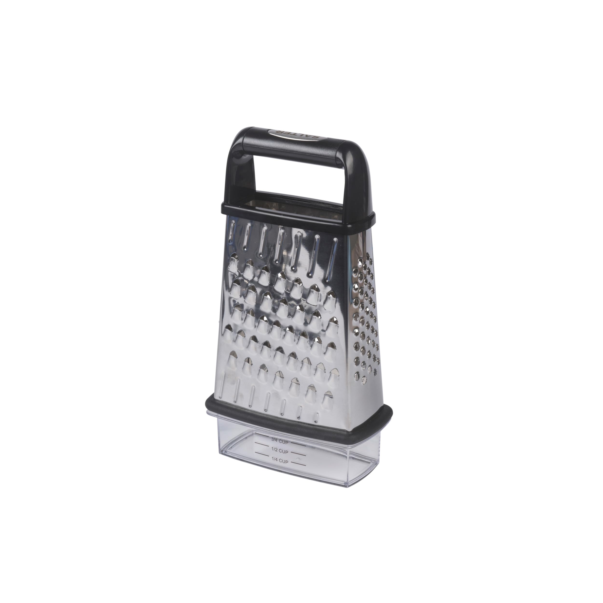 Salter Expert Box Grater with Container, Stainless Steel, 4-Sided
