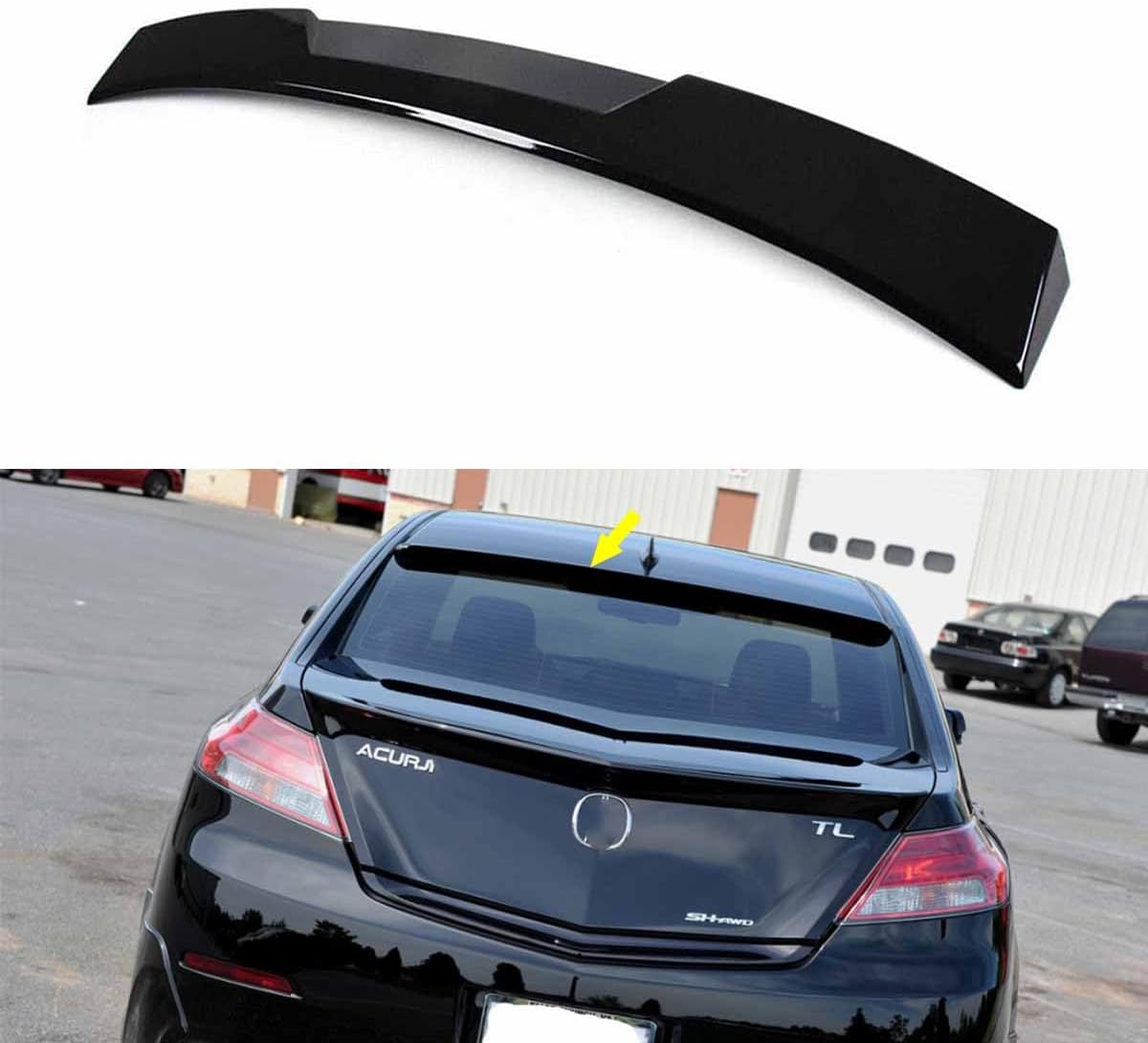 Window Deflector Fit for 2003-2014 ACU.ra TL Sedan Rear Roof Window Spoiler Wing Adjustale Glossy Black