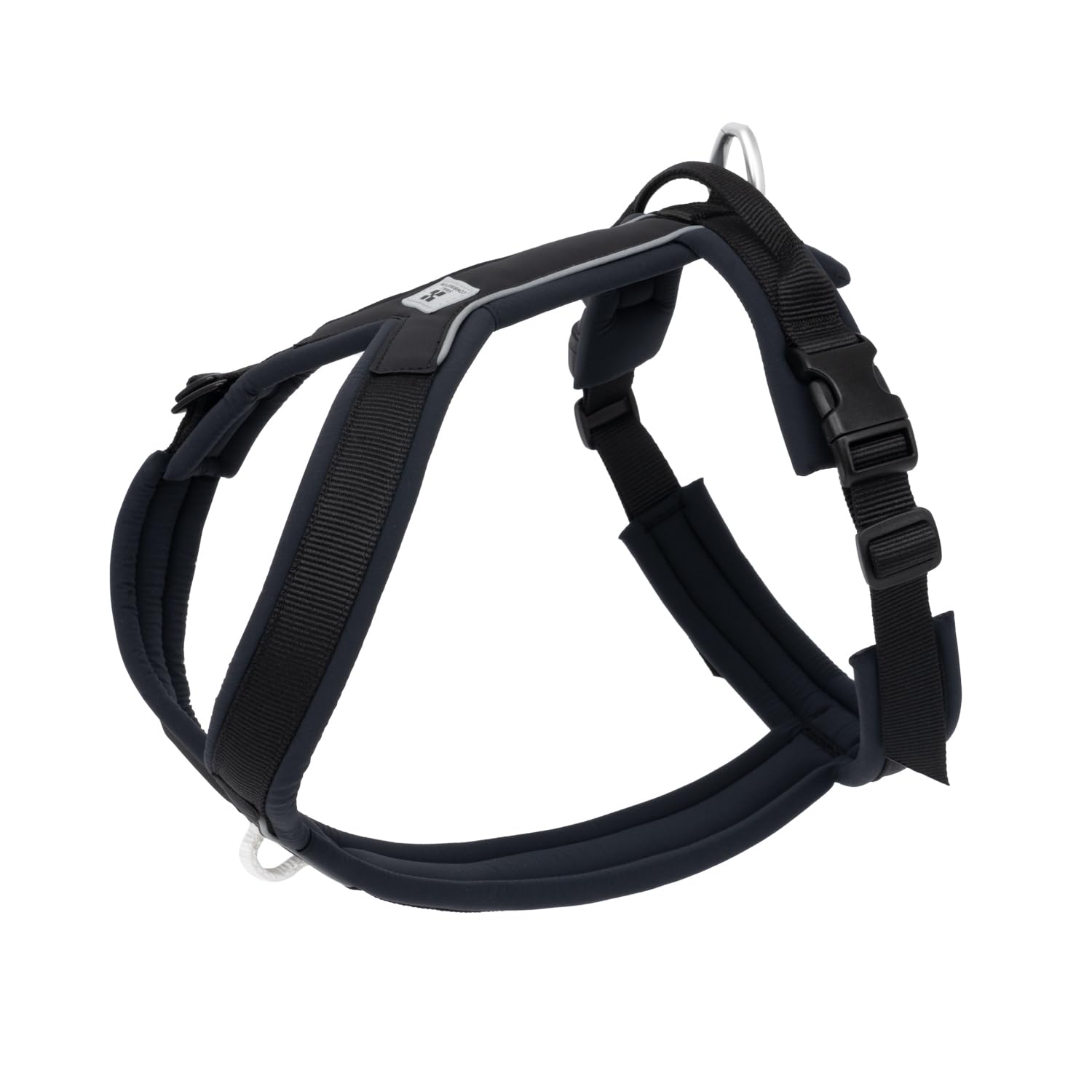 SMALL COMBINATION Dog Harness for Small Medium Large Dogs No Pull Reflective Dog Harness Adjustable Comfortable Outdoor Walking (Black, M)