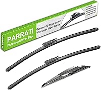 Vista 13 de PARRATI® Limpiaparabrisas para Hummer H3 2006-2010, 17 pulgadas + 16 pulgadas delanteras y 11 pulgadas traseras, cuchillas limpiaparabrisas