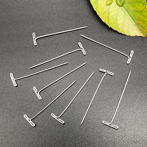 image for Haidi hair 150 Pcs T Pins, Sewing Pins for Blocking Knitting, Modellin