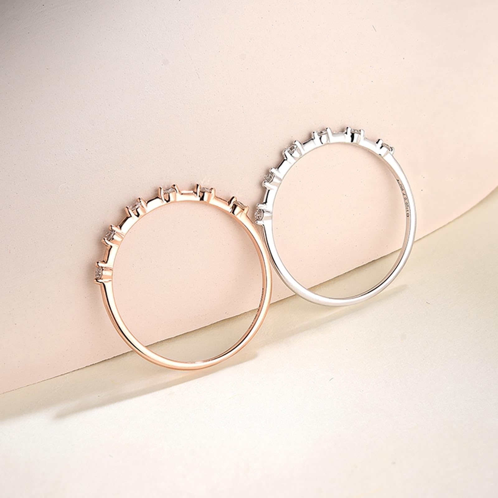 KnSam Anillo de boda de oro blanco de 9 K/14 K/18 K, joyería auténtica, creada en laboratorio, anillo de compromiso de diamante fino, 18/14/9 quilates, talla 47 – 70