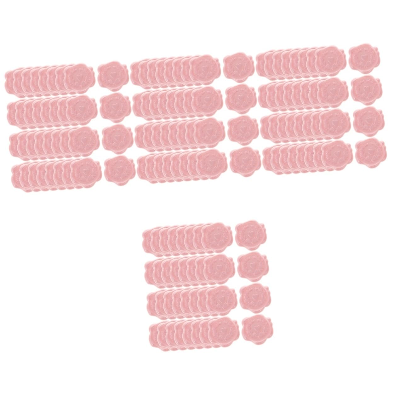 SHINEOFI 4 Sätze Siegelwachs Wachsetikett Lackversiegelungsabziehbilder Stempel Siegelaufkleber Lack-wachs-siegel-aufkleber Karten Siegelaufkleber Versiegelungswachs Rosa 50 Stück * 4