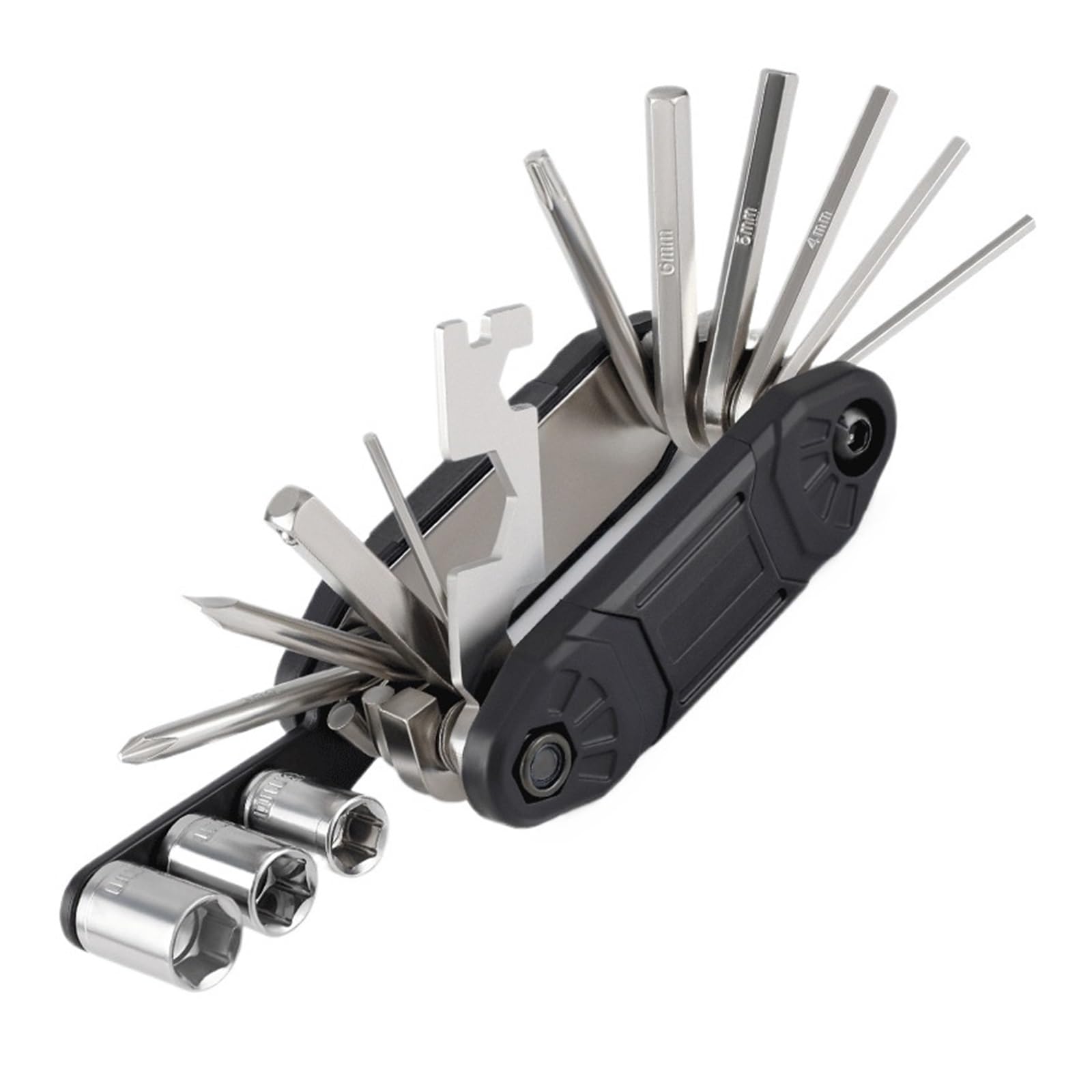 Kit de herramientas reparación bicicletas, llave hexagonal 16 en 1, enchufe, bicicleta montaña y juego piezas mantenimiento(Style 2)