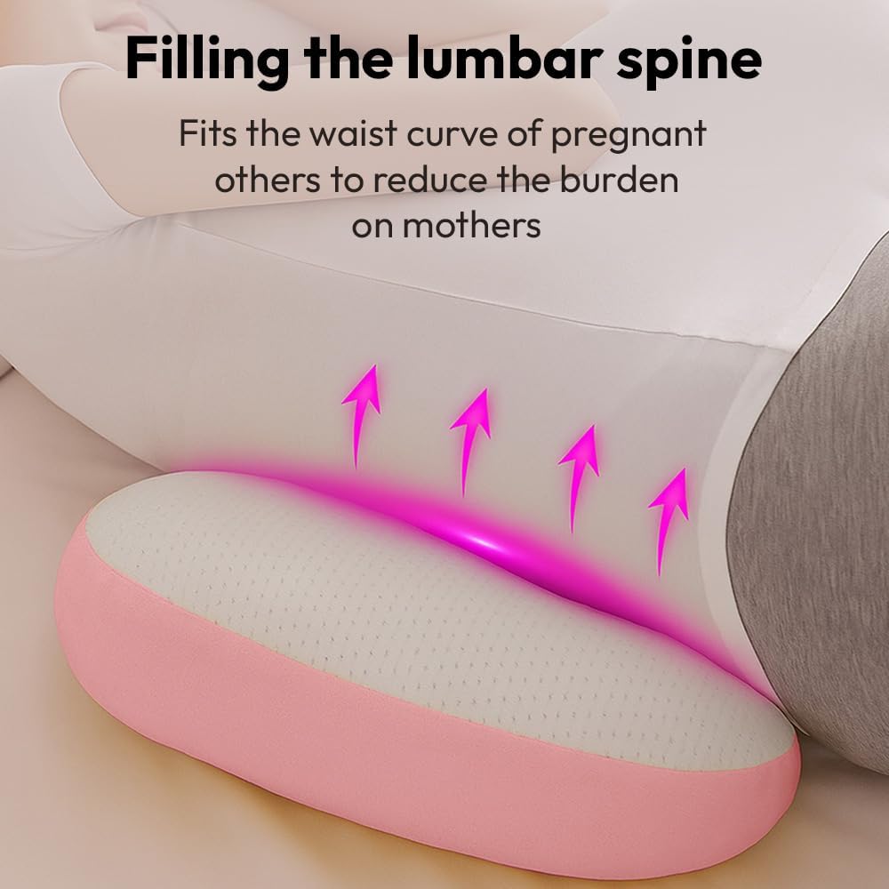 SWIREUK Pregnancy Pillow for Women | Maternity Pillow for Pregnancy Sleeping with Cuddle Pillow with Belly Support, Leg Support, Adjustable Butterfly Design Memory Foam Maternity Pillow 4