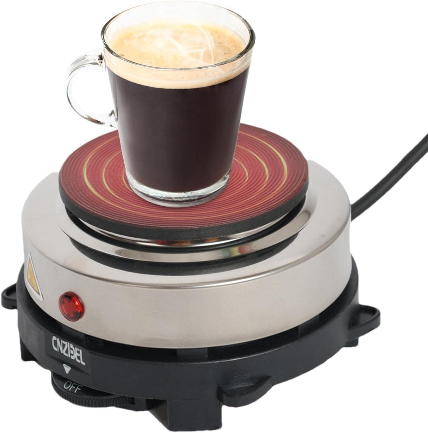 Small Electric Hot Plate,500W Portable Stove with Handles Electric