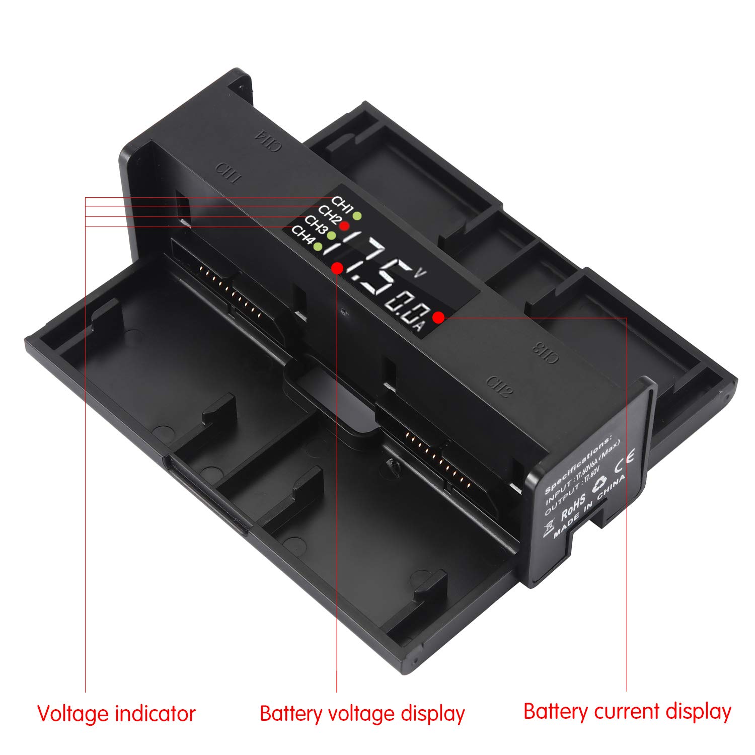 Dji Drohne LCD Akku Ladegerät Für DJI Mavic 2 Pro/Zoom - 6-in-1 Ladestation Für 4 Akkus + 2 USB Dji Mavic Pro 4