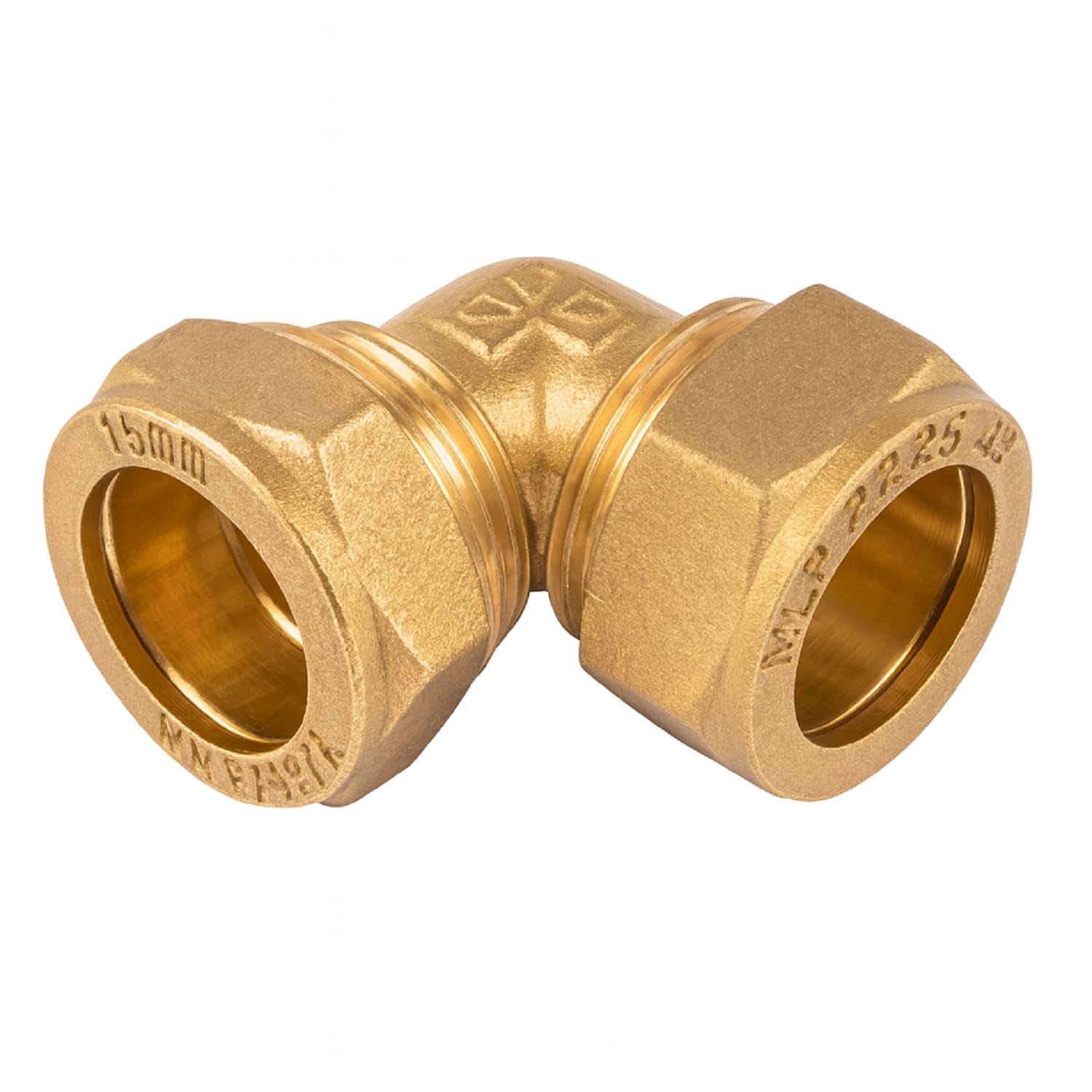 Westco 22mm Compression Equal Elbow J612 DZR Brass Fitting - C x C 90° Pipe Connector for Corrosion-Resistant Plumbing