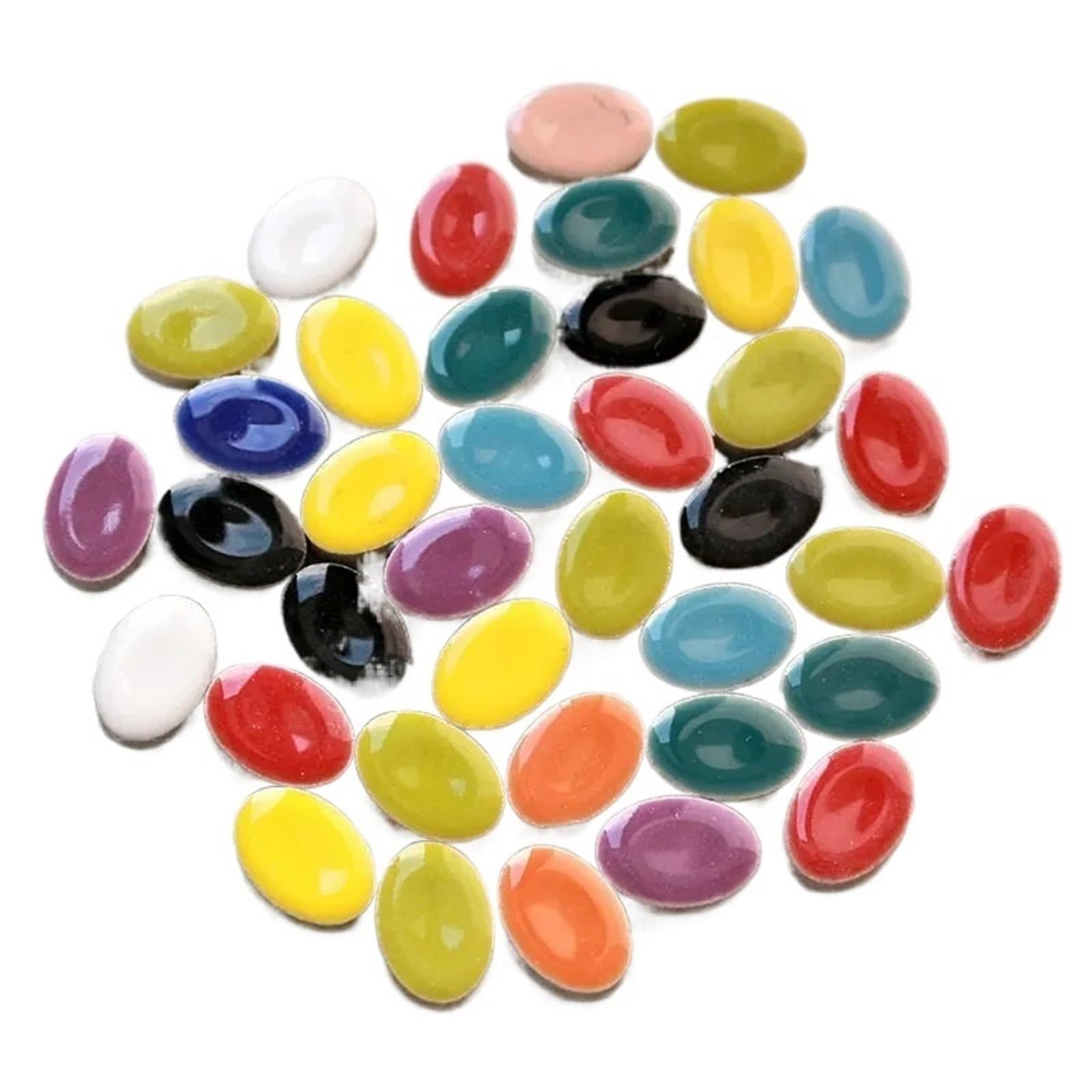 Xulvoz Ellipse Mosaic Tiles 300G Porcelain Mosaic Tiles Diy Craft Ceramic Tile Making Materials Hobby Pieces Bulk Heart Shape Star