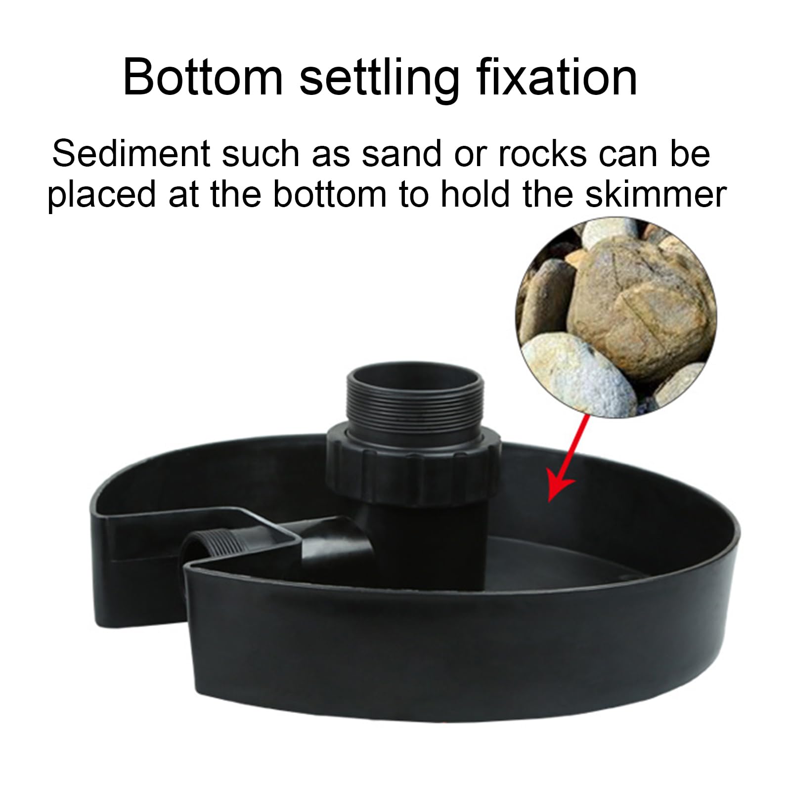 Skimmer de estanque, profundidad ajustable, cesta de skimmer integrada, utilizada para estanques de peces ecológicos, grandes estanques de peces, granjas profesionales