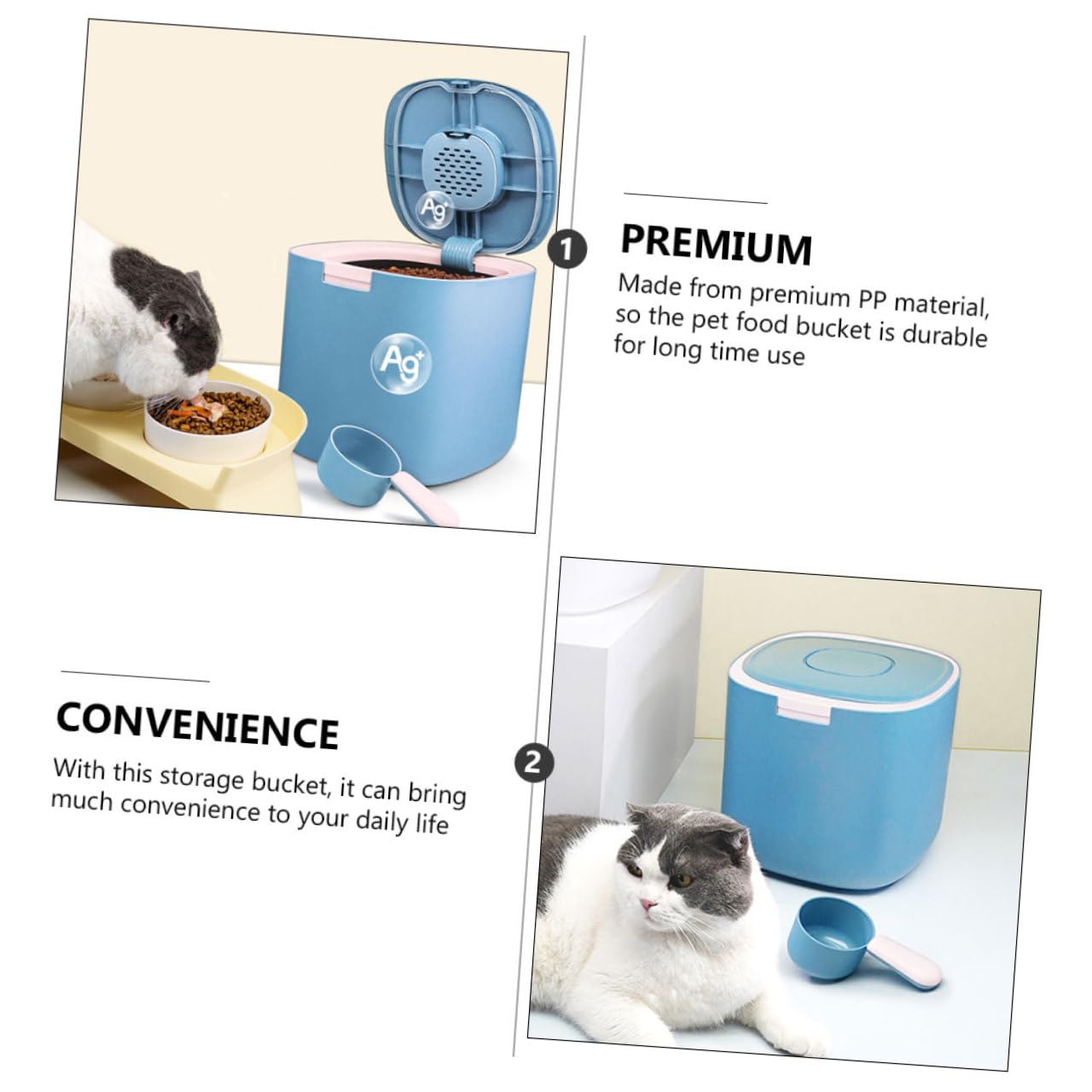 Mipcase Barril De Almacenamiento De Cubo Para Comida De Mascotas Caja Multifuncional Para Alimentos Contenedor Para Comida De Mascotas Cubo De Almacenamiento Para Uso Cocina o Comedero
