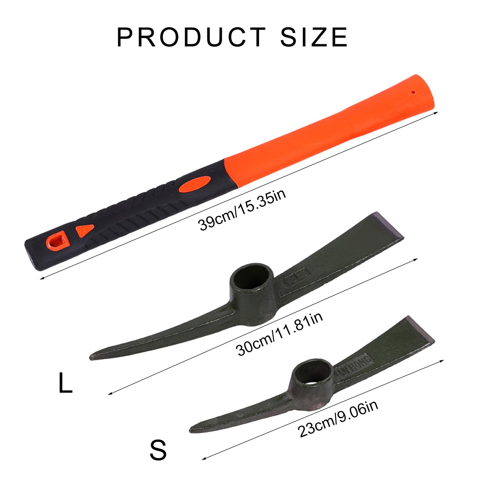 Pick De Jardín Mango De Fibra De Vidrio Mattock Para La Rotura Del Suelo Plantación Paisaje De Camping Hogar Excavación Mantenimiento Mantenimiento Herramienta Excavación Camping