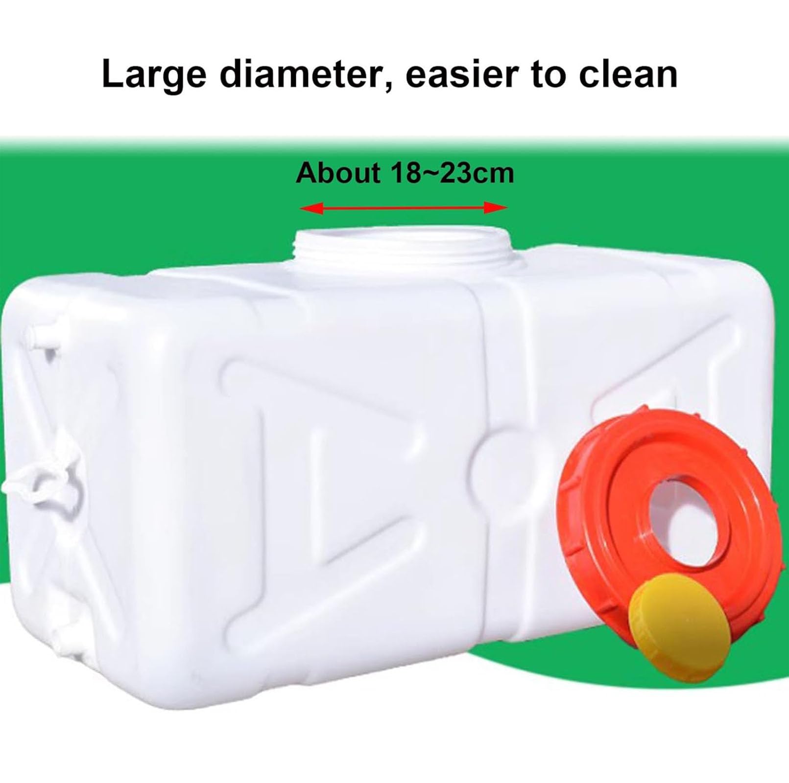 Serbatoio di stoccaggio dell'acqua portatile di grande capacità con rubinetto per campeggio, all'aperto, camper, uso domestico di emergenza