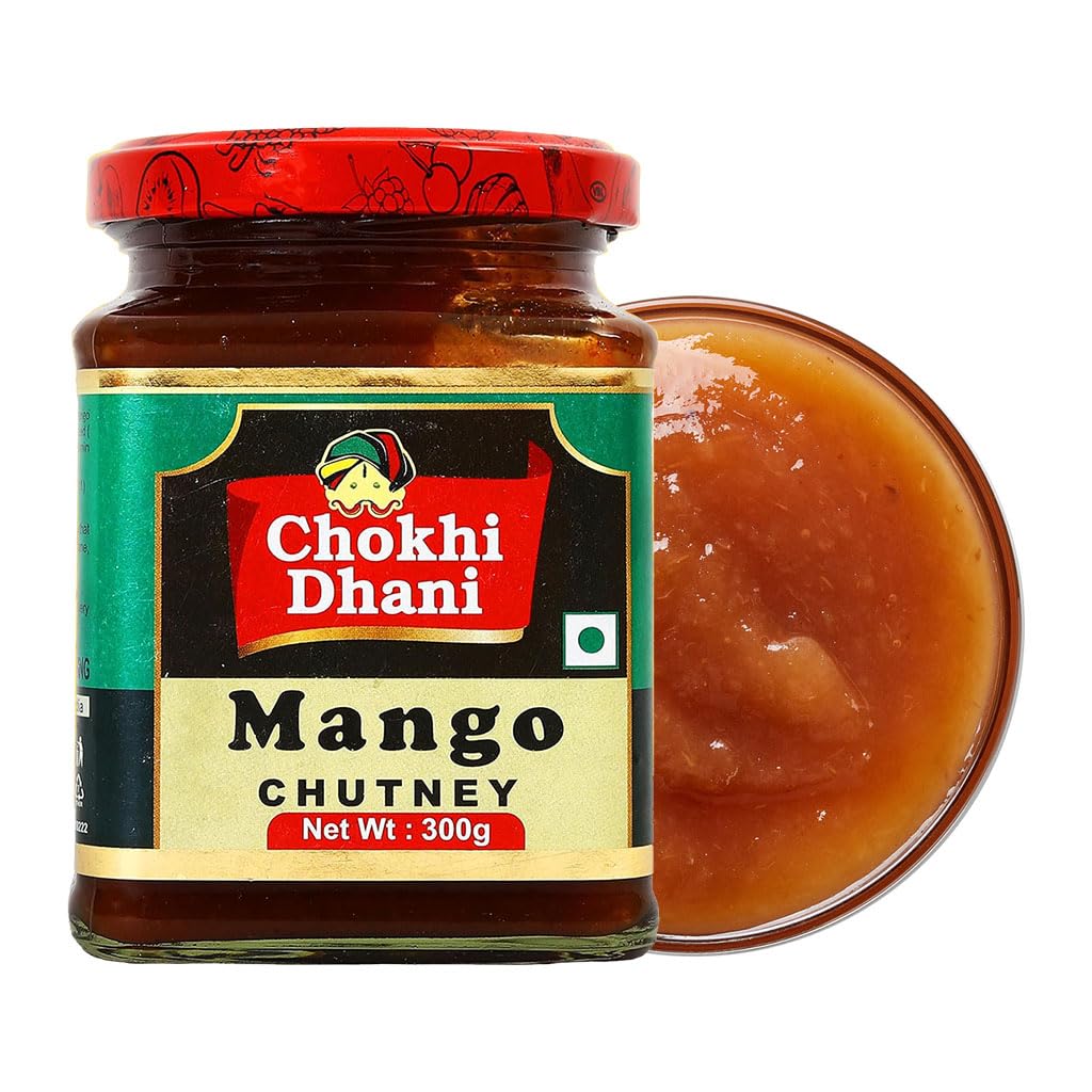 Chokhi Dhani Mango Chutney 300g | Sweet & Tangy Aam Chutney | Traditional Indian Chutney | Perfect for Snacks, Cheese, Paratha & Meals