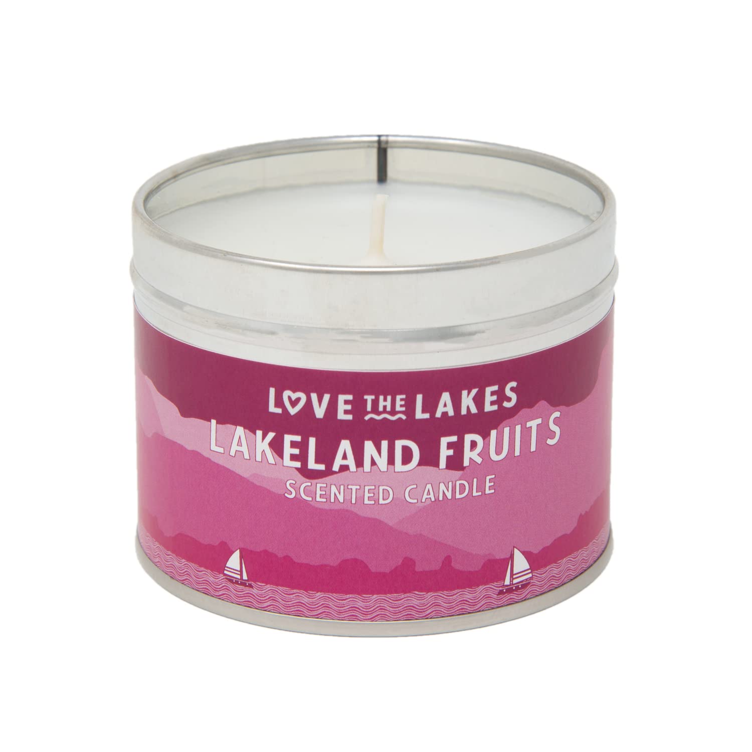 Love The Lakes Lime,Orange Lakeland Fruits Fragranced Candle Tin - 3 Sizes With A Gorgeous Rich, Sugared Apples, Sweet Plums And Winter Berries Fragrance (Medium)