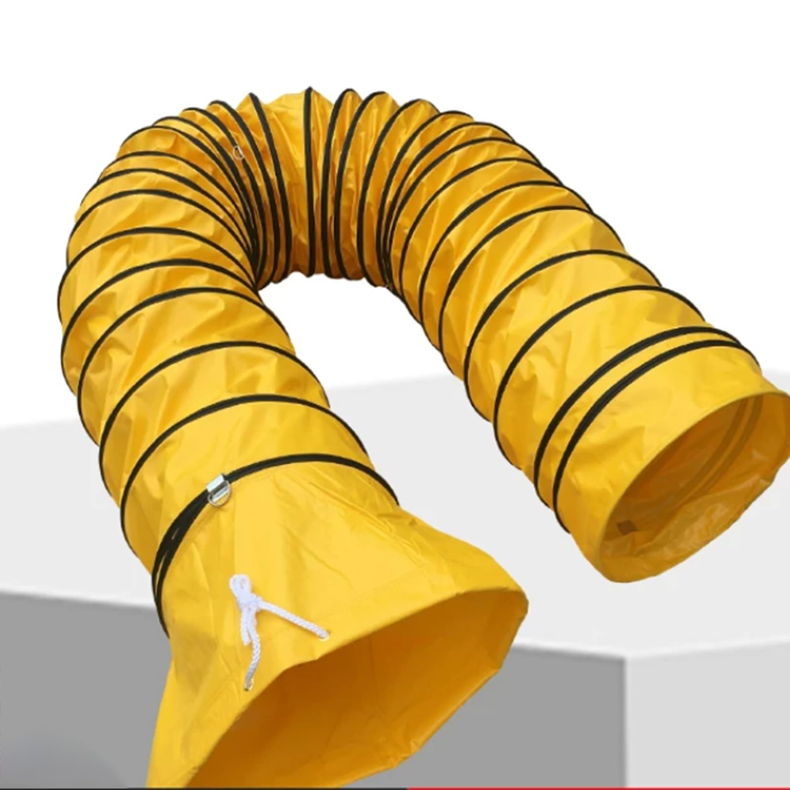 Ventilation ducting PVC Expandable Ducting, L 1.5m/ 4.9ft Tunnel Blower Ventilation Hoses, High-Temperature Resistant Exhaust Duct(Yellow,Ø 200mm(7.9in))