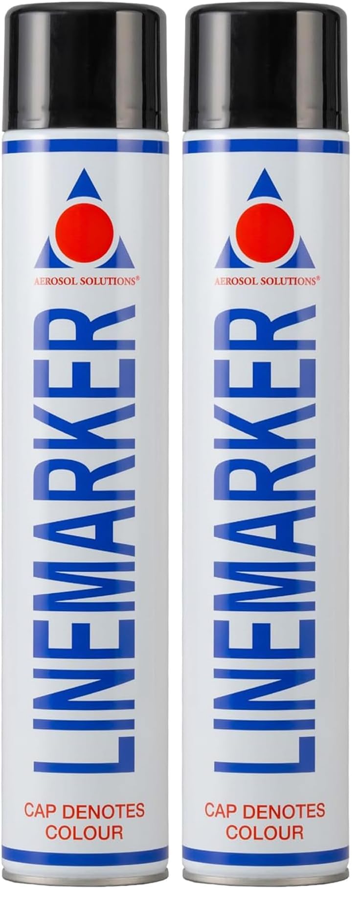 Aerosol Solutions Line Marker Black Spray Paint 26 Oz | All Purpose Striping Paint | Perfect for Floor Marking, Landscaping, Athletics &amp; Sports Fields (Pack of 2)