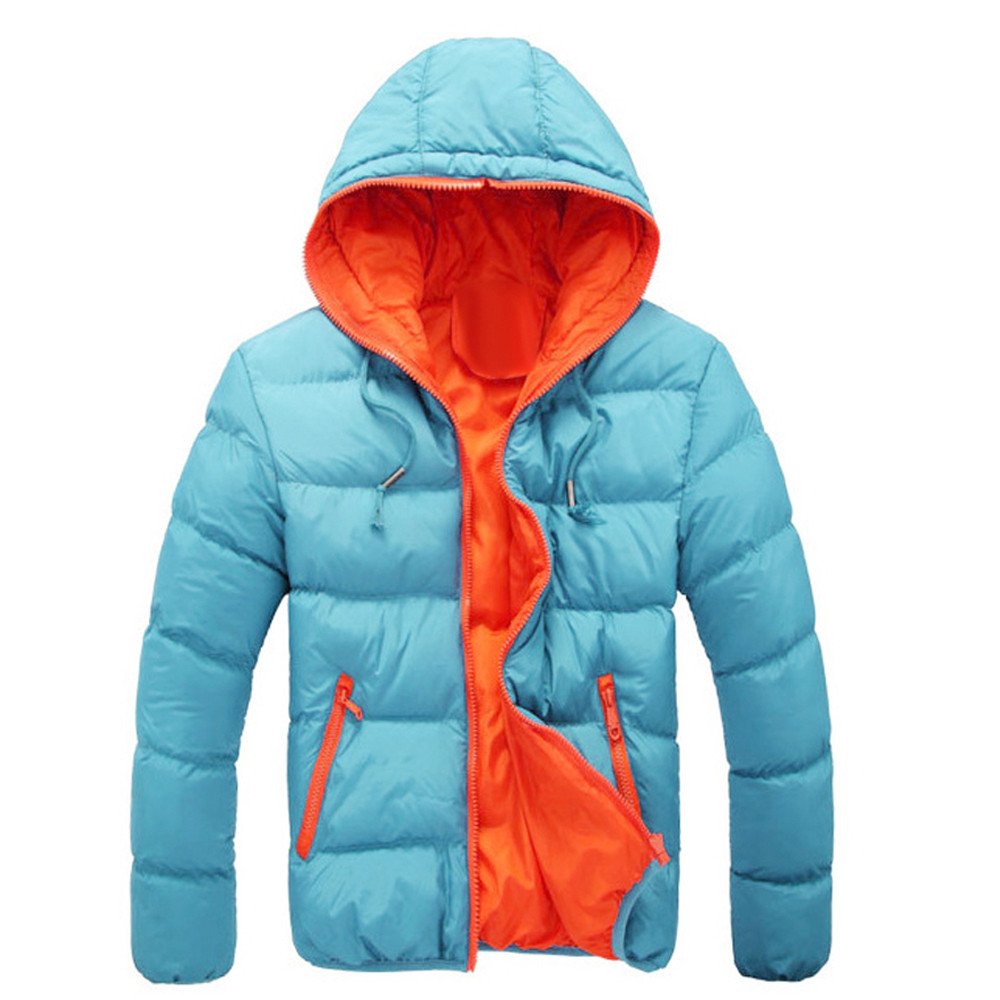 ZEFOTIM Men's Slim Casual Warm Jacket Hooded Winter Thick Coat Parka Overcoat Hoodie