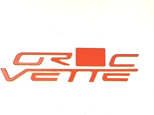 Miniatura 2 de Insertos de letras naranjas para salpicadero o parachoques trasero compatibles con Cor_Vette C6 2005-2012 ABS plástico no calcomanías